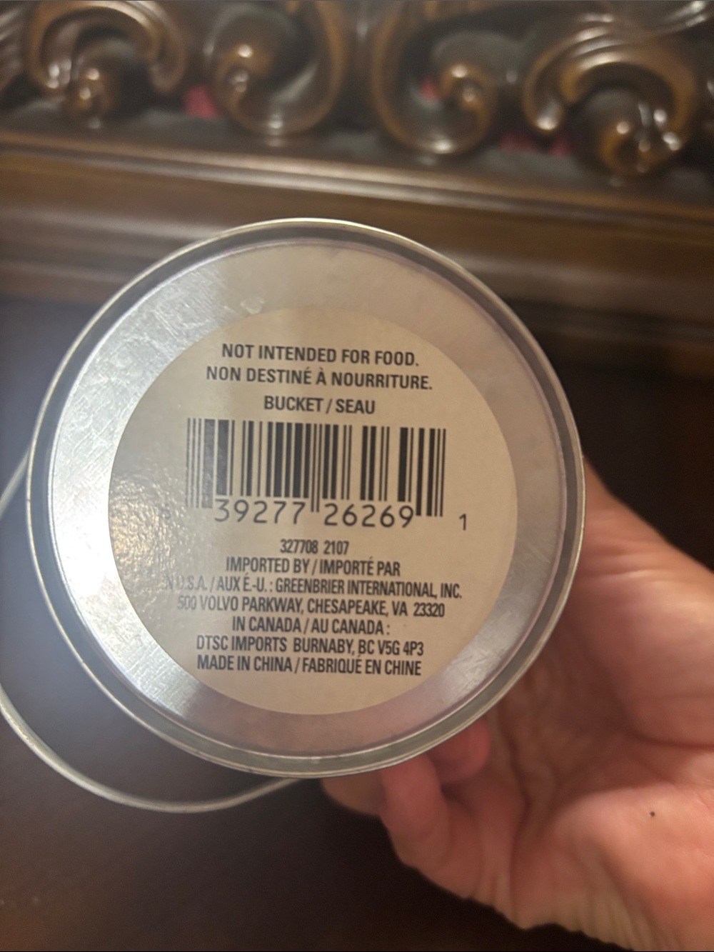Silver Metal Mini Bucket - Picture 3 of 3
